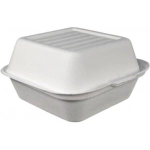 Meniuri Bio Hamburger 150*150 mm B003 ,trestie de zahar, alb, 50 buc