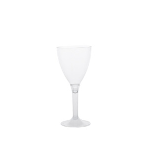 Pahare cu picior pentru vin 160 ml, PS, transparent, D70 mm,h154 mm, 10 buc