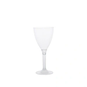 Pahare cu picior pentru vin 160 ml, PS, transparent, D70 mm,h154 mm, 10 buc