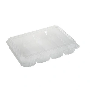 Caserole 1680 cc 4 eclere cu capac atasat IT-534U,OPS/PET transparent, 170×230 mm,50 buc/set