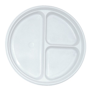 Farfurii reutilizabile cu 3 compartimente 210mm 50buc/set