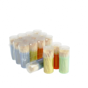 Scobitori tub 100 buc ,bambus, 2×65 mm,12 tub/set