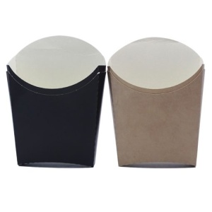 Cutie cartofi medie Street Food, culoare Maro/Kraft, 50 buc/set