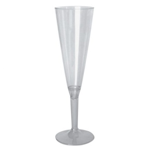 Pahare cu picior pentru sampanie 160 ml, PS,transparent, D58 mm, h217 mm,10 buc,10 set/bax