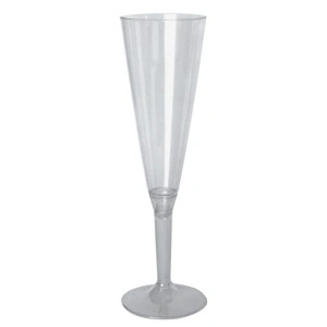 Pahare cu picior pentru sampanie 160 ml, PS,transparent, D58 mm, h217 mm,10 buc,10 set/bax