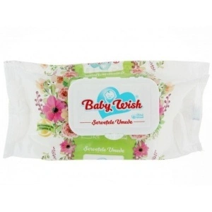 Servetele umede Baby Wish cu capac, 120 buc/pac
