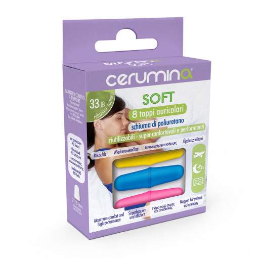 Cerumina SOFT – Dopuri pentru urechi din spumă, 8 bucăți
