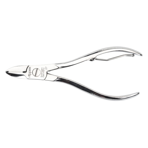 Cleste profesional pentru unghii Nippes , otel calit, 120 mm, cu arc rabatabil