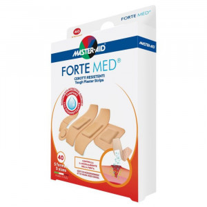 Plasturi Forte Med, Master-Aid, ultra-rezistenți, 5 mărimi, 40 bucăți - Img 1