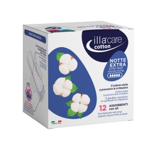 Absorbante de noapte extra bumbac Illa care, 12 bucăți - Img 2