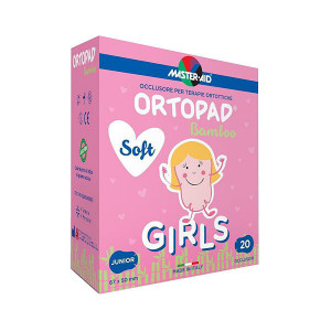 Ortopad Soft Girls – Ocluzoare colorate pentru fetițe, Master-Aid, 20 bucăți, Junior, 67x50mm - Img 3