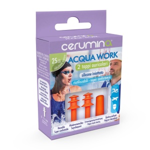 Cerumina ACQUA WORK – dopuri pentru urechi din silicon injectat, 2 bucăți - Img 1