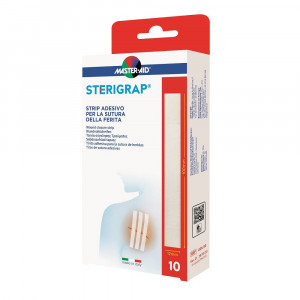 Sterigrap Master-Aid– Plasture steril pentru suturarea rănii, 100x12 mm, 6 benzi - Img 1