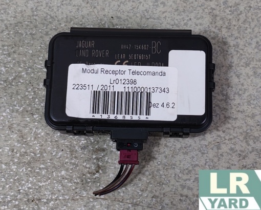 Remote Control Receiver Module FREELANDER 2 2006-2014; RANGE ROVER EVOQUE 2012-2018; DISCOVERY SPORT &gt;2015; DISCOVERY 4 2010-2016; RANGE ROVER SPORT 2010-2013; RANGE ROVER SPORT 2014-2022; RANGE ROVER 2013-2022; Jaguar XJ &gt;2010; Jaguar XE RANGE LR012398 AH421