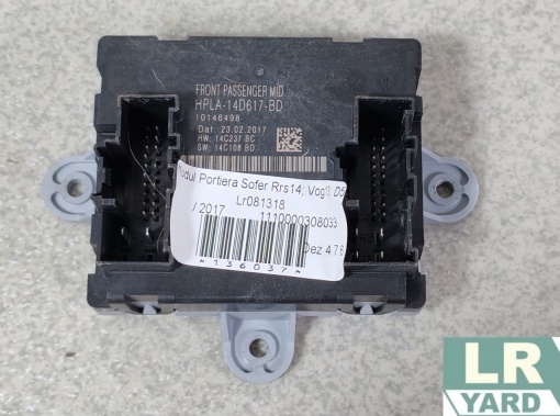 Driver door module RANGE ROVER SPORT 2014-2022; RANGE ROVER 2013-2022; DISCOVERY 5 &gt;2017 LR081318