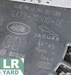 Alternator DISCOVERY SPORT ≥2015; RANGE ROVER EVOQUE 2012-2018; RANGE ROVER SPORT 2014-2022; DISCOVERY 5 2017≥; Jaguar XE RANGE;... LR105985 GX73-10300-DD - Img 3