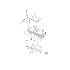 Dipstick / Joja ulei motor Motor 2.0 Ingenium DTD JDE40980 Original Land Rover K4D3-6754-DB