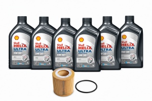 Set / kit revizie motor 3.0 TDV6 Generatia 1 Euro5 ; 3.0 TDV6 Generatia 2 Euro6 -6 litri ulei 5W-30 Shell si filtru ulei Mann