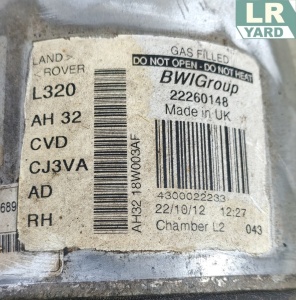 Perna aer cu amortizor dreapta spate RANGE ROVER SPORT 2010-2013 LR032652 AH32-18W003-AE - Img 3