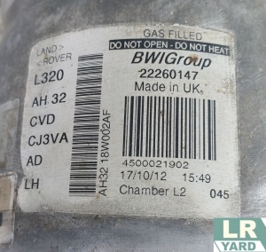 Perna aer cu amortizor stanga spate RANGE ROVER SPORT 2010-2013 LR032651 AH32-18W002-AE - Img 3