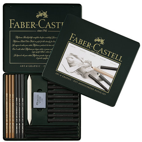 Faber Castell set PITT ugalj za crtanje