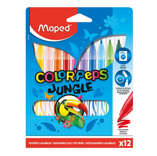 FLOMASTERI MAPED COLOR`PEPS JUNGLE 1/12