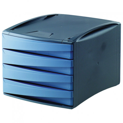Kutija s 4 fioke Green2Desk Fellowes 0019201 crna-plava