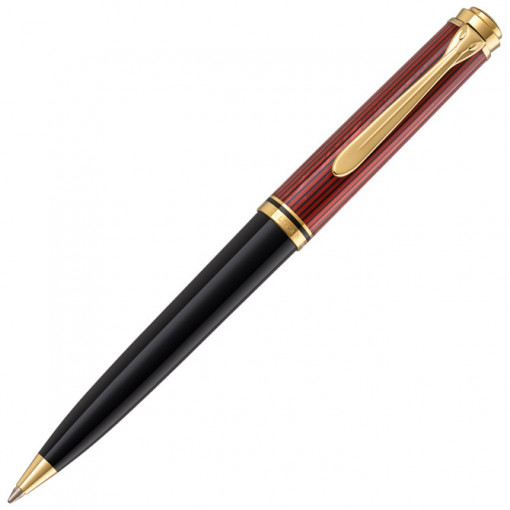 Olovka hemijska Souveran K600+poklon kutija G15 Pelikan 928713 crno-crvena