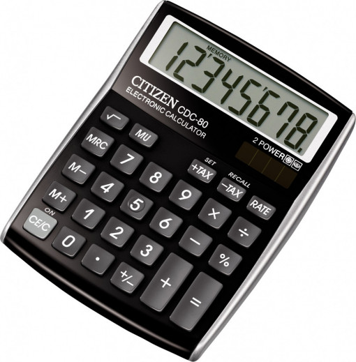 Stoni kalkulator Citizen CDC-80, 8 cifara crni