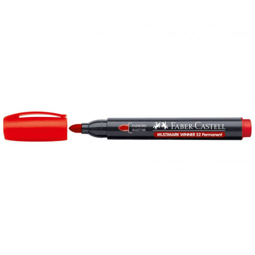 Faber Castell permanentni marker okrugli vrh CRVENI