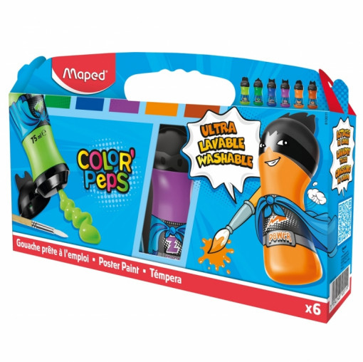 MAPED tempere SUPERHEROJ 6x75ml