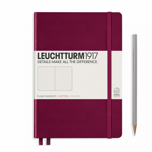 Notebook Medium (A5) Hardcover, Tačke, Bordo