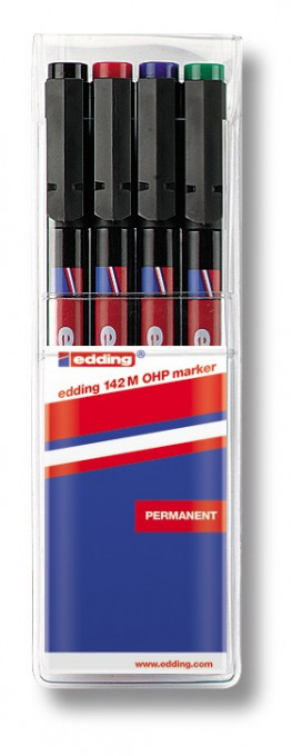 OHP permanent marker 1,0mm, set 1/4 142M