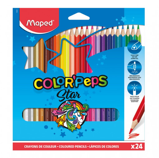 DRVENE BOJICE MAPED COLOR`PEPS STAR 1/24