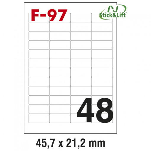 Etikete ILK 45,7x21,2mm odlepljive pk100L Fornax F-97