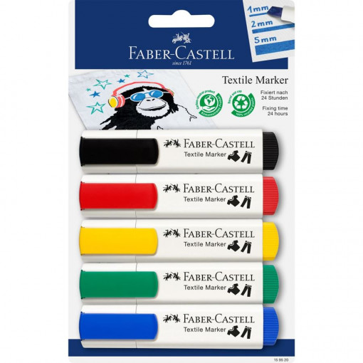 Faber Castell tekstil markeri OSNOVNE BOJE 1/5