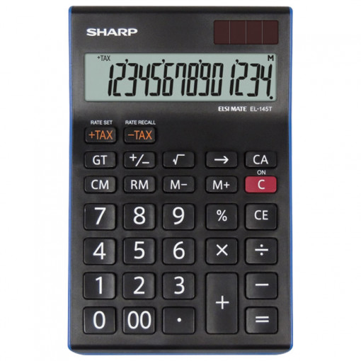 Kalkulator komercijalni 14mesta Sharp EL-145T-BL crni blister