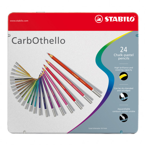 Pastelne bojice STABILO CarbOthello metalni set 1/24