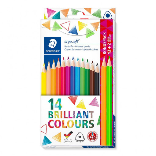Staedtler Ergo soft drvene bojice 1/12 + dve neon