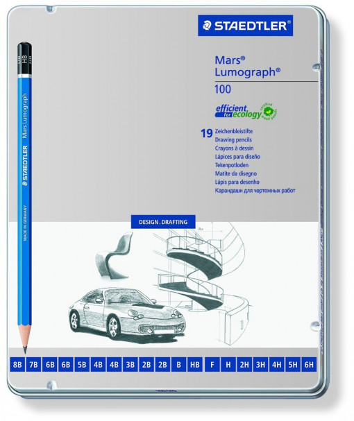 Staedtler Mars Lumograph 1/19 metalna kutija