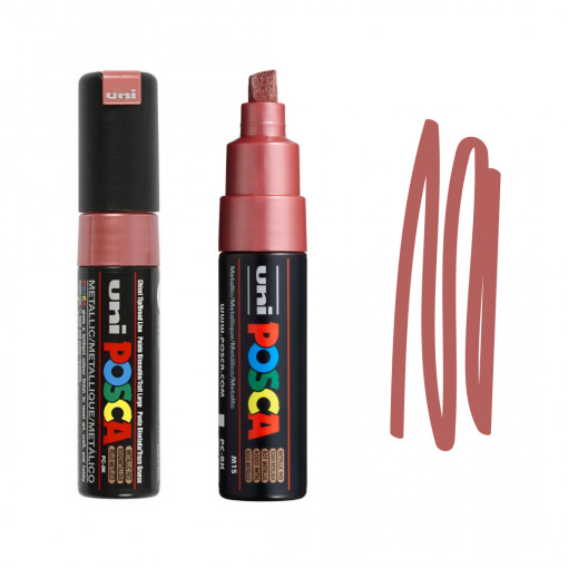 Uni Posca Paint Marker Pen PC-8K - METALLIC Red