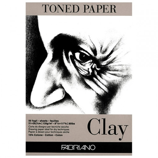 Blok Toned Paper Clay 50L 120g Fabriano SIVI 21x29,7 cm
