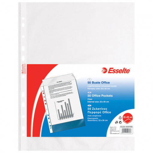 Fascikla uložna A4 60my pp sjajni Copy Safe pk50 Esselte 509700