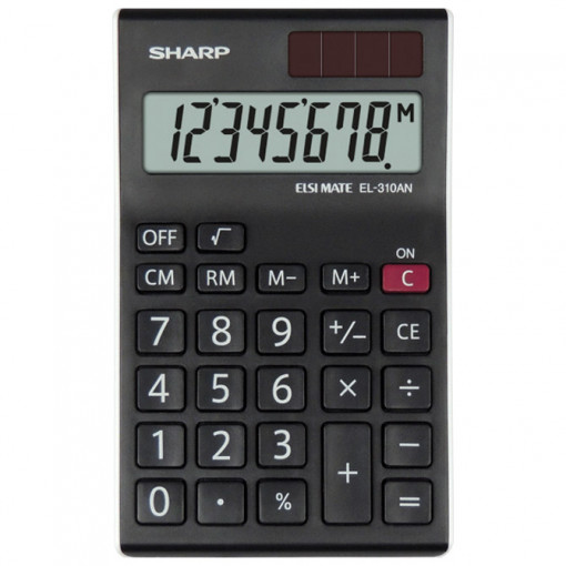 Kalkulator komercijalni 8mesta Sharp EL-310AN-WH crni blister
