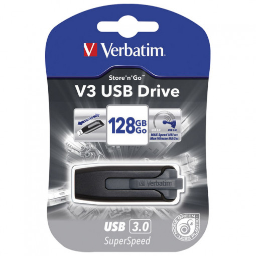 Memorija USB 3.0 128Gb V3 Verbatim 49189 sivi blister