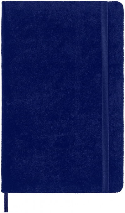 Moleskine Limited Edition Velvet Notebook, Hard Cover, Large , Ruled/Lined, Iris Purple