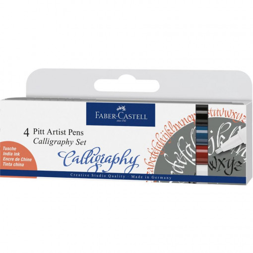 Pitt Artist Pen Calligraphy India ink pen set 1/4 classic
