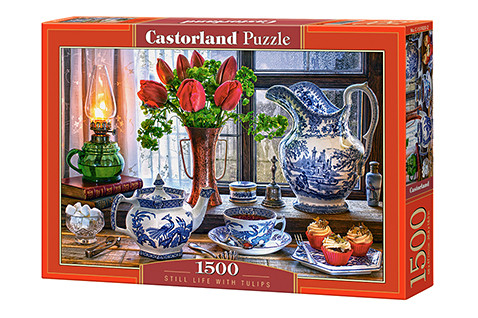 Puzzle 1500 delova c-151820-2 still life with tulips castorland