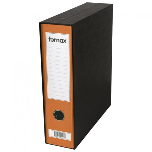 Registrator A4 široki u crnoj kutiji Prestige Fornax narandžasti
