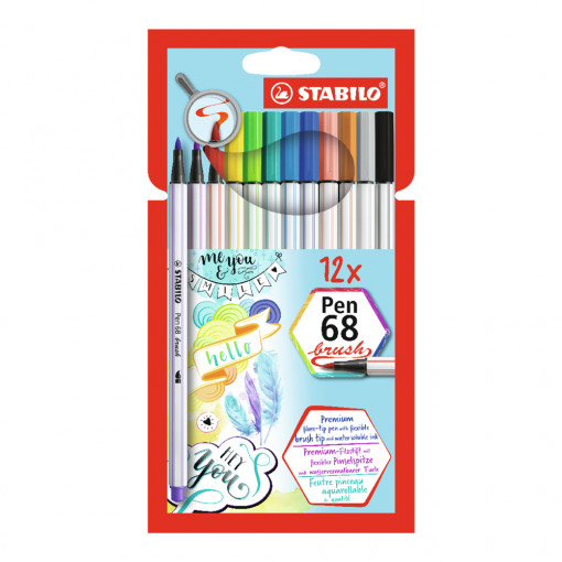 Četkica flomasteri STABILO Pen 68 brush set 1/12